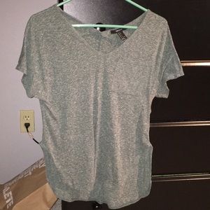Army Green Forever21 Pocket Tee